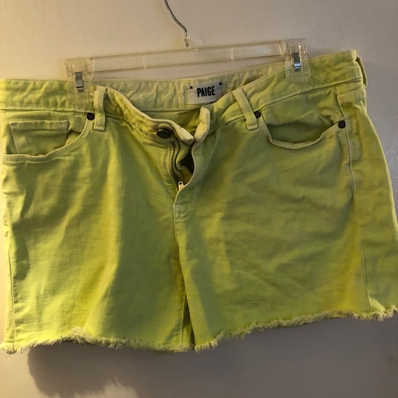 Paige yellow shorts size 32 - Picture 2 of 3